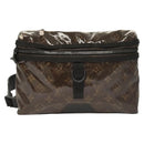 LOUIS VUITTON Monogram Glaze Messenger PM Bag Brown Black M43895 LV Auth bs26815-13