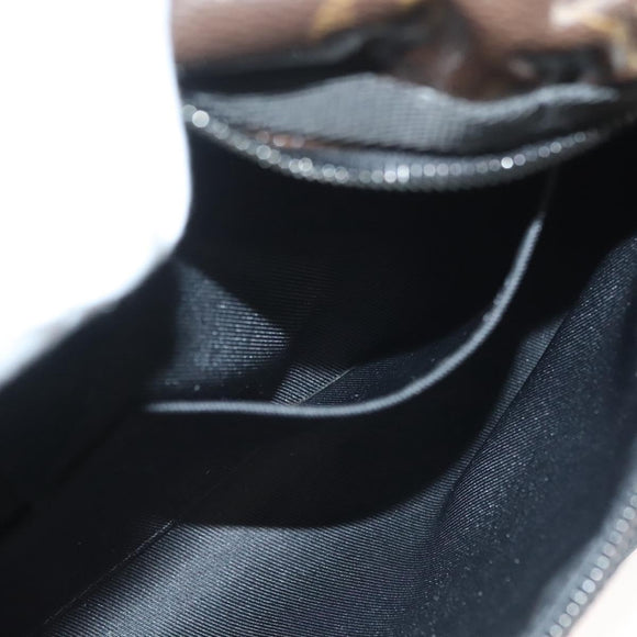 LOUIS VUITTON Monogram Glaze Messenger PM Bag Brown Black M43895 LV Auth bs26815