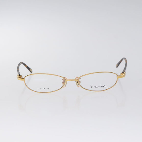 TIFFANY&Co. Glasses Plastic Gold Auth bs26823