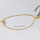 TIFFANY&Co. Glasses Plastic Gold Auth bs26823-7