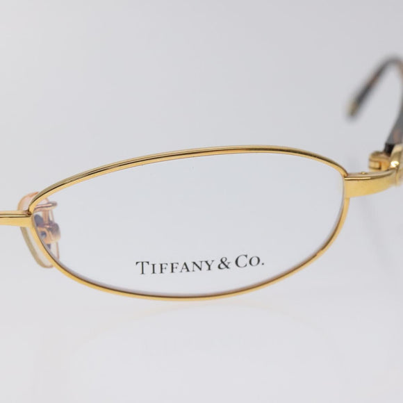 TIFFANY&Co. Glasses Plastic Gold Auth bs26823