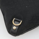 GUCCI GG Canvas Abbey Shoulder Bag Black Gold 131326 Auth bs26839-16