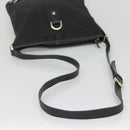GUCCI GG Canvas Abbey Shoulder Bag Black Gold 131326 Auth bs26839-7