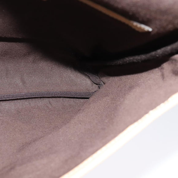 GUCCI GG Supreme Shoulder Bag PVC White Gold 223666 Auth bs26841