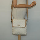 GUCCI GG Supreme Shoulder Bag PVC White Gold 223666 Auth bs26841-22