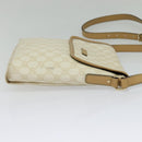 GUCCI GG Supreme Shoulder Bag PVC White Gold 223666 Auth bs26841-4