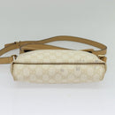 GUCCI GG Supreme Shoulder Bag PVC White Gold 223666 Auth bs26841-5