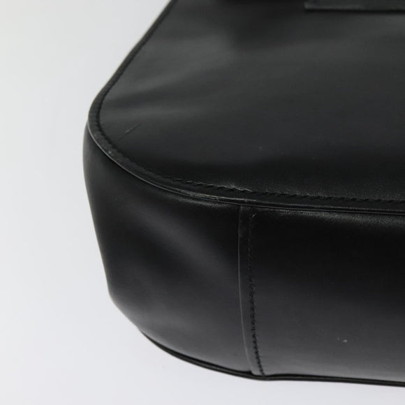 GUCCI Shoulder Bag Leather Black Silver 105375 Auth bs26842