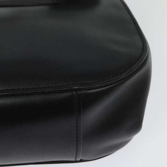 GUCCI Shoulder Bag Leather Black Silver 105375 Auth bs26842