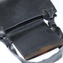 GUCCI Shoulder Bag Leather Black Silver 105375 Auth bs26842-10