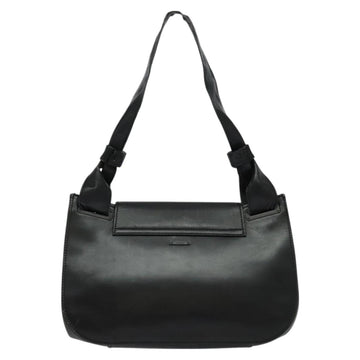 GUCCI Shoulder Bag Leather Black Silver 105375 Auth bs26842 - 0