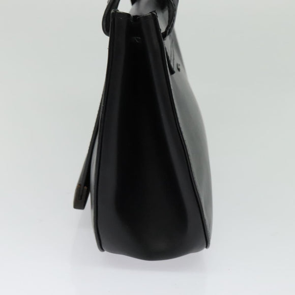 GUCCI Shoulder Bag Leather Black Silver 105375 Auth bs26842