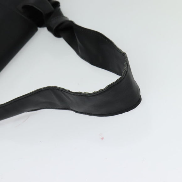 GUCCI Shoulder Bag Leather Black Silver 105375 Auth bs26842