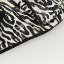 SAINT LAURENT Waist Bag Nylon Black White Auth bs26844-14