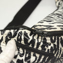 SAINT LAURENT Waist Bag Nylon Black White Auth bs26844-9