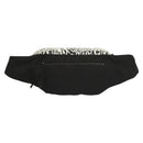 SAINT LAURENT Waist Bag Nylon Black White Auth bs26844-2