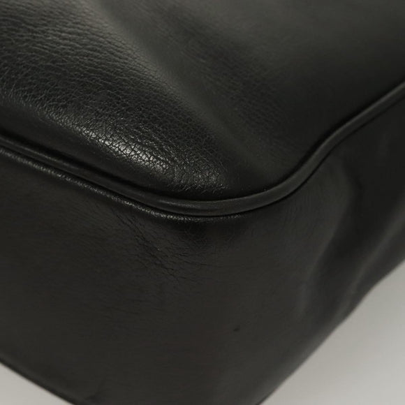 Salvatore Ferragamo Gancini Tote Bag Leather Black Gold Auth bs26846