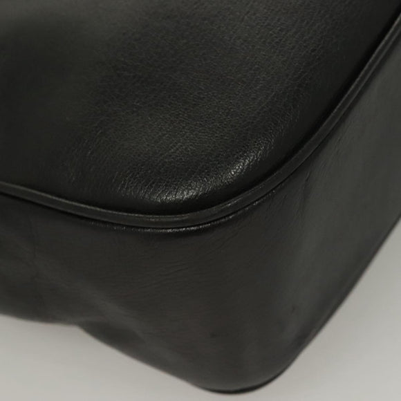 Salvatore Ferragamo Gancini Tote Bag Leather Black Gold Auth bs26846