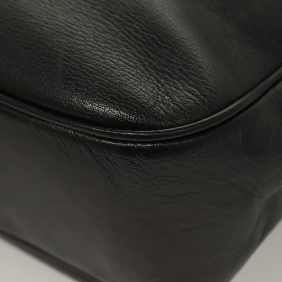 Salvatore Ferragamo Gancini Tote Bag Leather Black Gold Auth bs26846