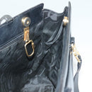 Salvatore Ferragamo Gancini Tote Bag Leather Black Gold Auth bs26846-17