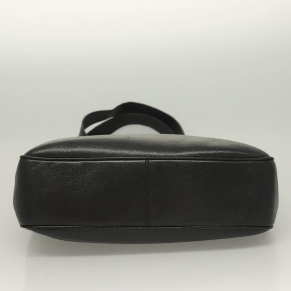 Salvatore Ferragamo Gancini Tote Bag Leather Black Gold Auth bs26846