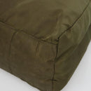 PRADA Hand Bag Nylon Khaki Silver Auth bs26850-9