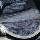 PRADA Hand Bag Nylon Khaki Silver Auth bs26850-11