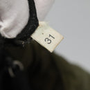 PRADA Hand Bag Nylon Khaki Silver Auth bs26850-12