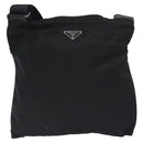 PRADA Shoulder Bag Nylon Black Silver Auth bs26852-13