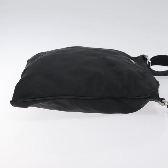 PRADA Shoulder Bag Nylon Black Silver Auth bs26852