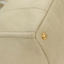 PRADA Canapa MM Hand Bag Canvas Beige Gold Auth bs26853-14