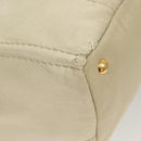 PRADA Canapa MM Hand Bag Canvas Beige Gold Auth bs26853-10