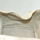 PRADA Canapa MM Hand Bag Canvas Beige Gold Auth bs26853-19