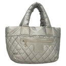 CHANEL Cococoon Tote Bag Nylon Gray Silver CC Auth bs26854-1
