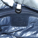 CHANEL Cococoon Tote Bag Nylon Gray Silver CC Auth bs26854-19