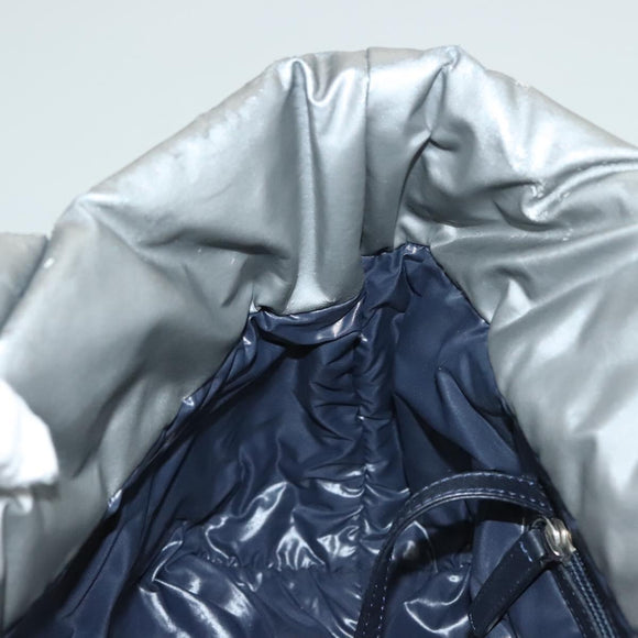 CHANEL Cococoon Tote Bag Nylon Gray Silver CC Auth bs26854