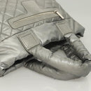 CHANEL Cococoon Tote Bag Nylon Gray Silver CC Auth bs26854-6