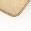 CHANEL Chain Shoulder Bag Lamb Skin Beige Gold CC Auth bs26856-11