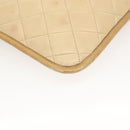 CHANEL Chain Shoulder Bag Lamb Skin Beige Gold CC Auth bs26856-12