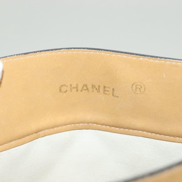 CHANEL Chain Shoulder Bag Lamb Skin Beige Gold CC Auth bs26856