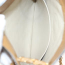 CHANEL Chain Shoulder Bag Lamb Skin Beige Gold CC Auth bs26856-16