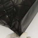 CHANEL Matelasse Shoulder Bag Enamel Black Gold CC Auth bs26857-10