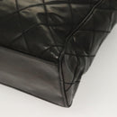 CHANEL Matelasse Shoulder Bag Enamel Black Gold CC Auth bs26857-13