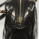 CHANEL Matelasse Shoulder Bag Enamel Black Gold CC Auth bs26857-14