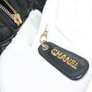 CHANEL Matelasse Shoulder Bag Enamel Black Gold CC Auth bs26857-21