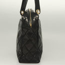 CHANEL Matelasse Shoulder Bag Enamel Black Gold CC Auth bs26857-5
