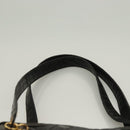 CHANEL Matelasse Shoulder Bag Enamel Black Gold CC Auth bs26857-8