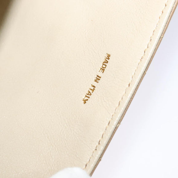 CHANEL Matelasse Chain Shoulder Bag Lamb Skin Beige Gold CC Auth bs26861