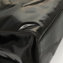 CHANEL Shoulder Bag Enamel Black Gold CC Auth bs26864-8