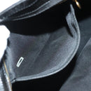 CHANEL Shoulder Bag Enamel Black Gold CC Auth bs26864-22